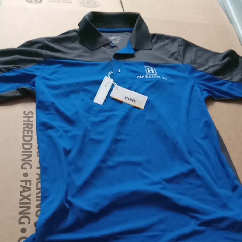 Core365 Blue and Black Men's Polo Shirt